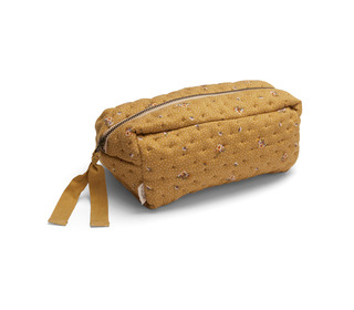 Quilted toiletry bag - flower bouquet dijon - Konges Sløjd