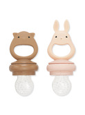 Silicone fruit feeding pacifier bunny - strawberry ice