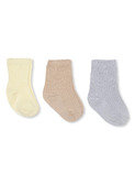 3-pack rib socks - pearl blue