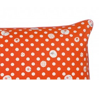 kussen oranje polka dots | Lalé