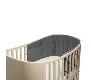 Bumper for Leander Classic Baby Cot, organic - cool grey - Leander