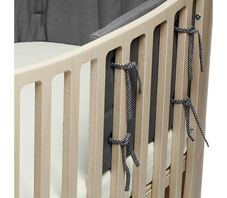 Bumper for Leander Classic Baby Cot, organic - cool grey - Leander