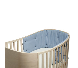 Bumper for Leander Classic Baby Cot, organic - dusty blue - Leander