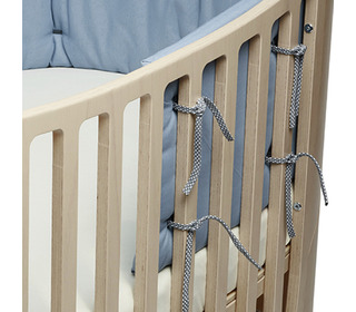 Bumper for Leander Classic Baby Cot, organic - dusty blue - Leander