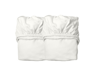 Sheet for baby cot, organic, 2 pcs. - snow - Leander