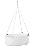 Leander classic cradle w. mattress - white