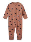 Birk printed pyamas jumpsuit - horses/dark rosetta