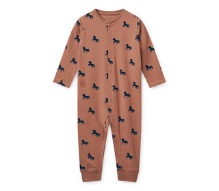 Birk printed pyamas jumpsuit - horses/dark rosetta - Liewood