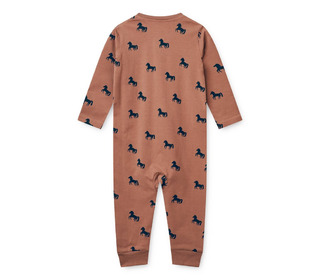 Birk printed pyamas jumpsuit - horses/dark rosetta - Liewood