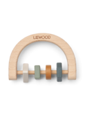 Bryn wooden rattle - faune green multi mix