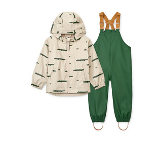 Melodi printed rainwear set - crocodile/sandy - Liewood