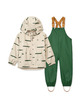 Melodi printed rainwear set - crocodile/sandy