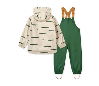 Melodi printed rainwear set - crocodile/sandy - Liewood