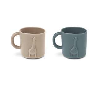 Chaves cup 2-pack - dark sandy/whale blue - Liewood
