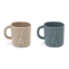 Chaves cup 2-pack - dark sandy/whale blue - Liewood