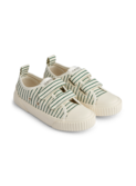 Kim sneakers - stripe garden green / creme de la creme