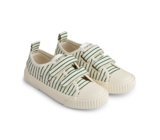 Kim sneakers - stripe garden green / creme de la creme - Liewood