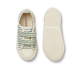 Kim sneakers - stripe garden green / creme de la creme - Liewood