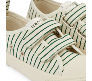 Kim sneakers - stripe garden green / creme de la creme - Liewood