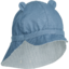 Gorm reversible seersucker sun hat  - blue wave / creme de la creme - Liewood