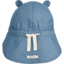 Gorm reversible seersucker sun hat  - blue wave/creme de la creme - Liewood