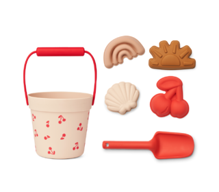 Dante cherry beach set - cherries / apple blossom - Liewood