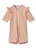 Amel stripe swim jumpsuit - stripe tuscany rose / sandy