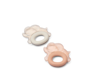 Rita elephant cooling teether 2-pack - pale tuscany/sandy - Liewood