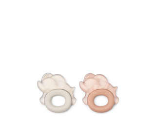Rita elephant cooling teether 2-pack - pale tuscany/sandy - Liewood