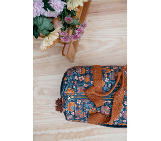 24hours bag Vaeva - charcoal bohemian flowers - Louise Misha