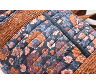 24hours bag Vaeva - charcoal bohemian flowers - Louise Misha
