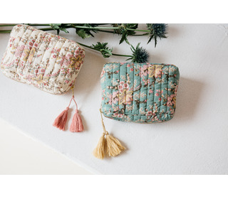 Pouch Marya - blue french flowers - Louise Misha