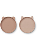Olivia plate - 2 pack - rose mix