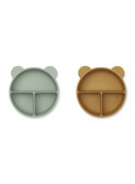 Connie divider bowl 2-pack - peppermint / golden caramel mix