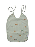 Lai bib - vehicles/dove blue mix