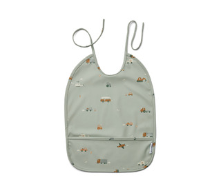Lai bib - vehicles/dove blue mix - Liewood
