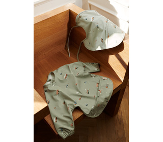 Merle cape bib - vehicles/dove blue mix - Liewood