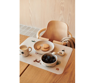 Vivi printed tableware set - safari sandy mix - Liewood