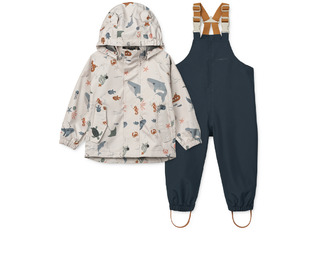 Manu rainwear set - sea creature/sandy - Liewood