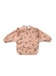 Merle ruffle cape bib - berry/pale tuscany