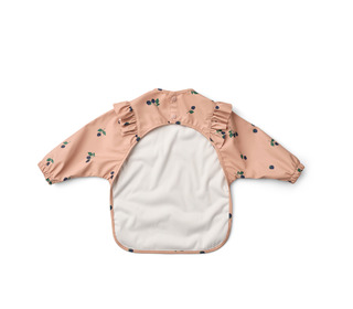 Merle ruffle cape bib - berry/pale tuscany - Liewood