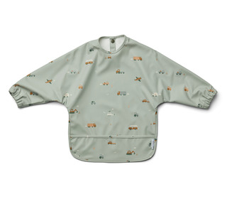 Merle cape bib - vehicles/dove blue mix - Liewood