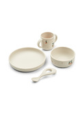 Vivi printed tableware set - peach/sea shell mix