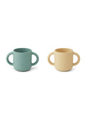 Gene silicone cup - 2 pack - rabbit peppermint wheat yellow mix
