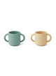 Gene silicone cup - 2 pack - rabbit peppermint wheat yellow mix