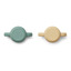 Gene silicone cup - 2 pack - rabbit peppermint wheat yellow mix - Liewood
