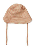 Rae sun hat - Y/D stripe: tuscany rose/sandy