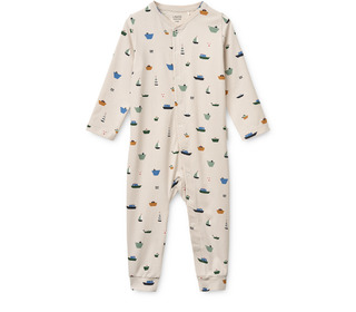 Birk printed pyamas jumpsuit - mini sailing/sandy - Liewood