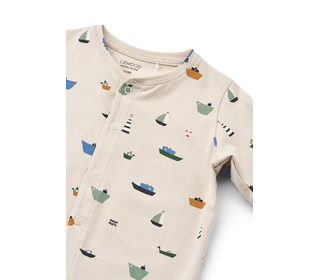 Birk printed pyamas jumpsuit - mini sailing/sandy - Liewood
