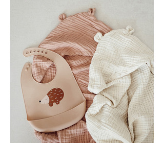 Hooded baby towel - almond - Little Otja